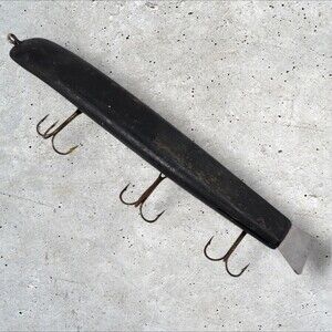 Vintage Early Suick Muskie Thriller 7” Wooden Jerkbait Topwater Lure